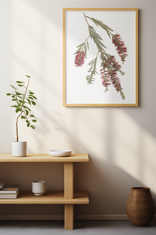 Australiana - Red Bottle Brush Print